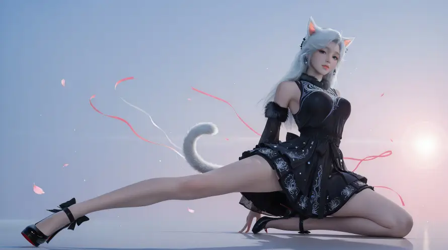 4k猫尾壁纸 - 银发 - 银月 - 猫耳娘「哲风壁纸」 4k猫尾壁纸 - 银发 - 银月 - 猫耳娘「哲风壁纸」