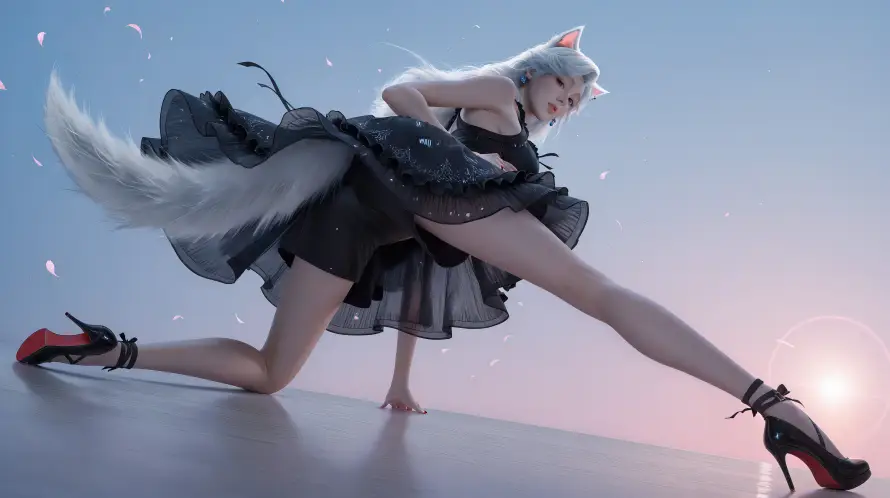 4k狐尾壁纸 - 狐耳 - 白发 - 银月「哲风壁纸」 4k狐尾壁纸 - 狐耳 - 白发 - 银月「哲风壁纸」