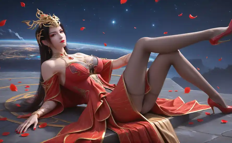 4k女王壁纸 - 星空 - 红衣 - 花瓣「哲风壁纸」 4k女王壁纸 - 星空 - 红衣 - 花瓣「哲风壁纸」