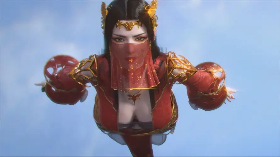 4k蓝天壁纸 - 面纱 - 飞行 - 美杜莎「哲风壁纸」 4k蓝天壁纸 - 面纱 - 飞行 - 美杜莎「哲风壁纸」