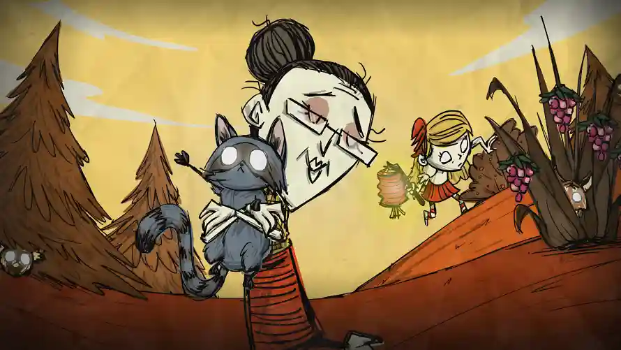 4k浣猫壁纸 - 温蒂 - 饥荒 - 卡通风格「哲风壁纸」