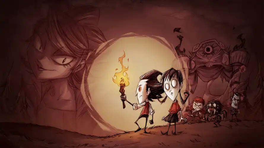 4k冒险壁纸 - 查理 - 洞穴 - 火把「哲风壁纸」