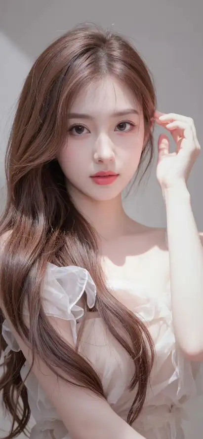 4k温柔壁纸 - 红唇 - 美女 - 长发「哲风壁纸」