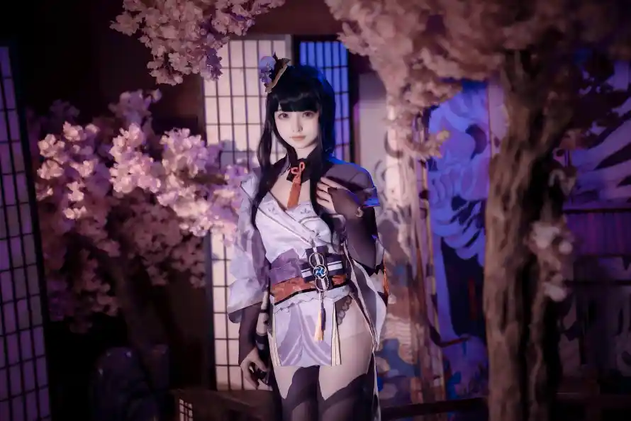 4k原神壁纸 - 樱花 - 黑丝 - cos「哲风壁纸」