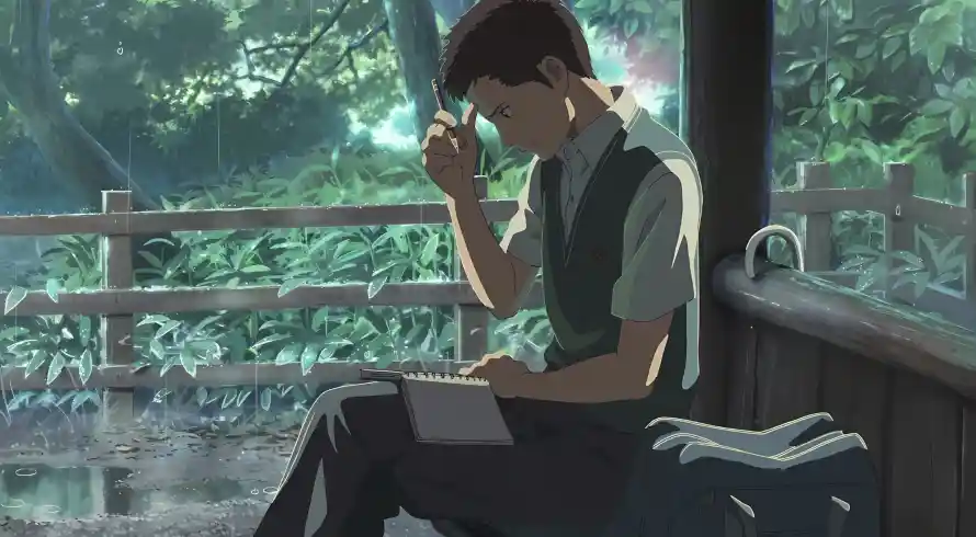 4k写生壁纸 - 庭院 - 绿植 - 雨天「哲风壁纸」