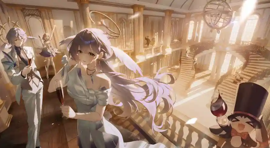 4k崩坏壁纸 - 紫发 - 知更鸟 - 欧式建筑「哲风壁纸」