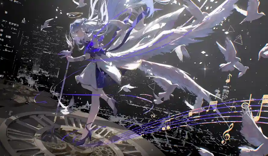 2k崩坏壁纸-知更鸟 - 白鸽-动漫角色壁纸推荐「哲风壁纸」