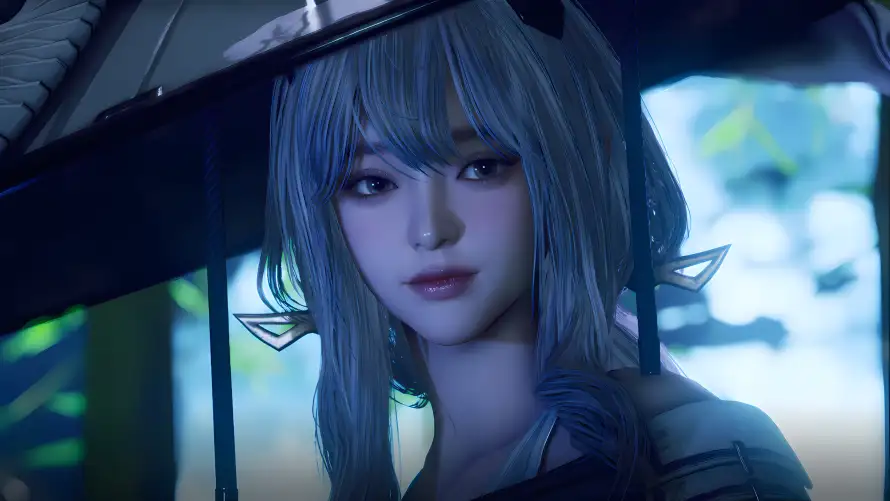 4k蓝发壁纸 - 暗色调 - 永劫无间 - 游戏场景「哲风壁纸」