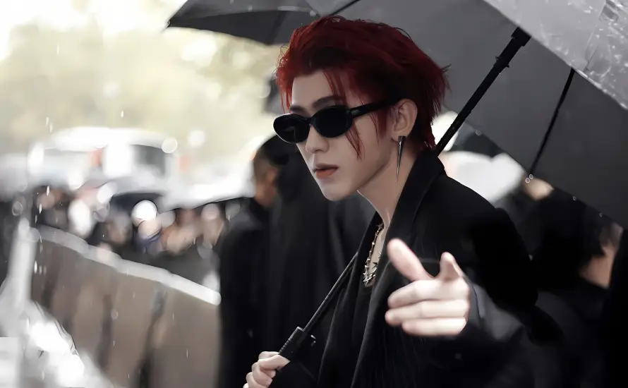 4k墨镜壁纸 - 时尚 - 红发 - 雨伞「哲风壁纸」 4k墨镜壁纸 - 时尚 - 红发 - 雨伞「哲风壁纸」