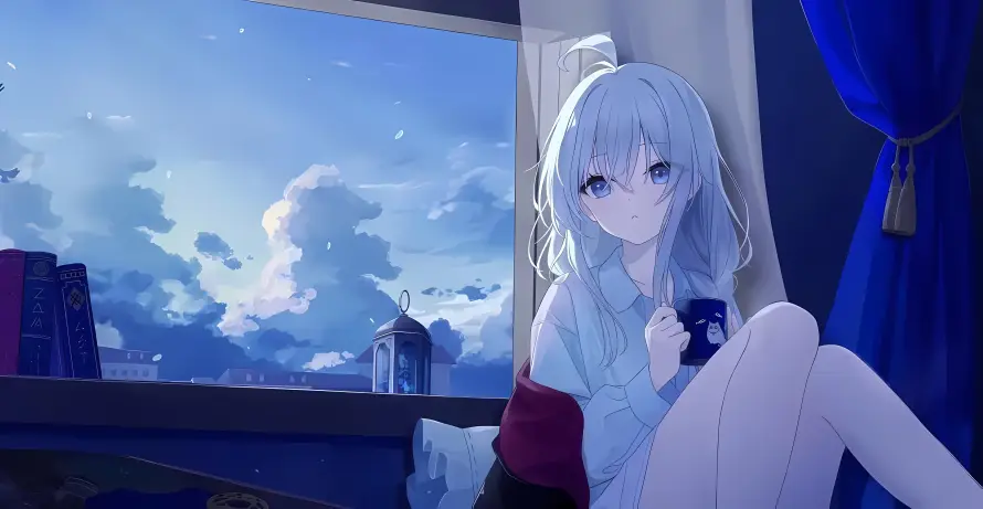 4k云朵壁纸 - 窗边 - 蓝天 - 伊蕾娜「哲风壁纸」