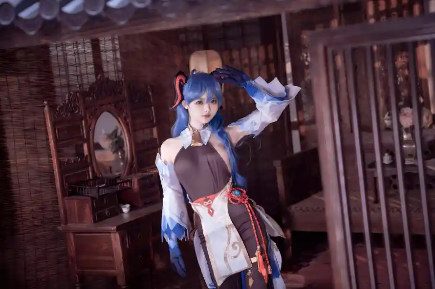 4k原神壁纸 - 甘雨 - 蓝发 - cos「哲风壁纸」