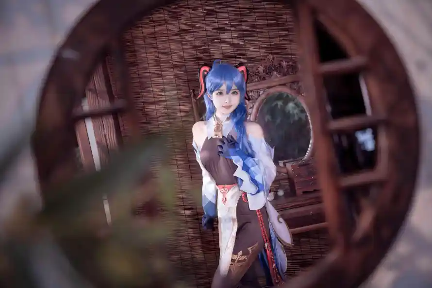 4k原神壁纸 - 古风 - 木窗 - 甘雨「哲风壁纸」