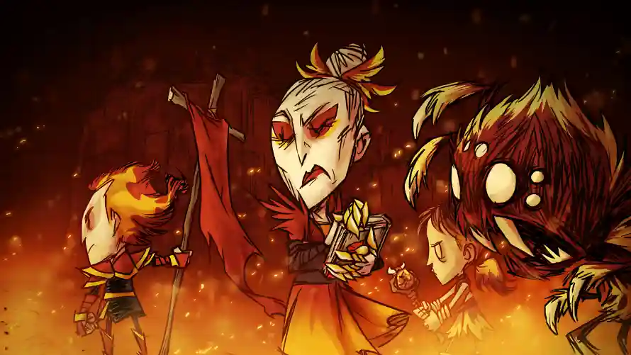 4k火焰壁纸 - 红色 - 饥荒 - 游戏插画「哲风壁纸」 4k火焰壁纸 - 红色 - 饥荒 - 游戏插画「哲风壁纸」