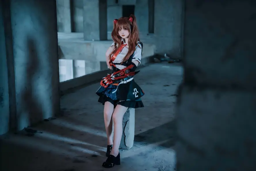 4kcos壁纸 - 双马尾 - 明月香 - 废弃建筑「哲风壁纸」