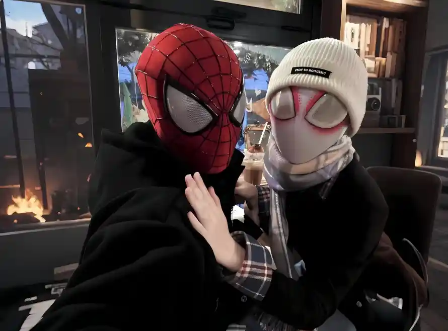 2k情侣壁纸-蜘蛛侠 - 连帽衫-针织帽免费下载「哲风壁纸」