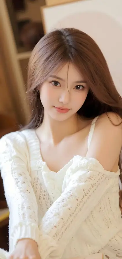 4k室内壁纸 - 清新 - 温柔 - 美女「哲风壁纸」