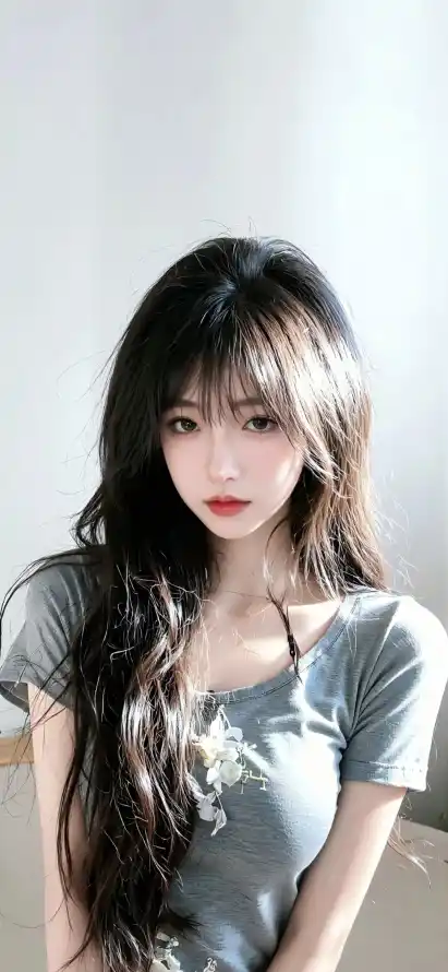 4k气质壁纸 - 红唇 - 美女 - 长发「哲风壁纸」