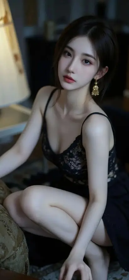 4k优雅壁纸 - 室内 - 红唇 - 美女「哲风壁纸」