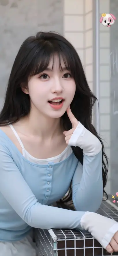 4k可爱壁纸 - 室内 - 美女 - 长发「哲风壁纸」