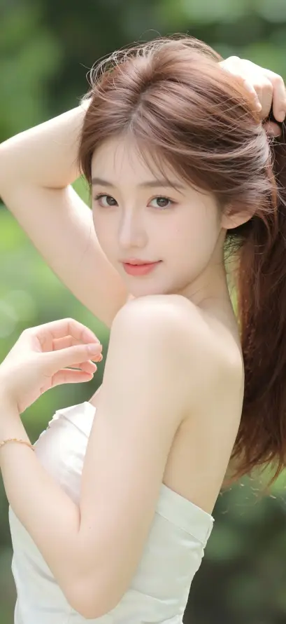 4k户外壁纸 - 清新 - 绿植 - 美女「哲风壁纸」