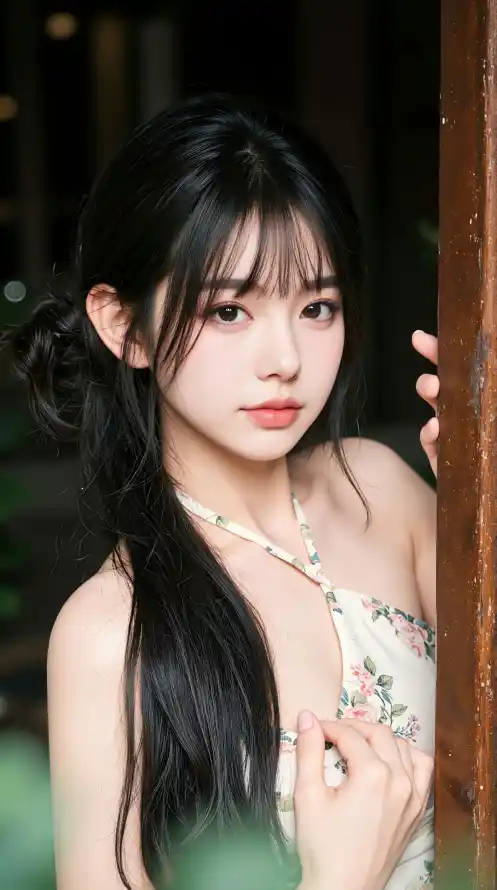 4k木门壁纸 - 清新 - 绿植 - 美女「哲风壁纸」