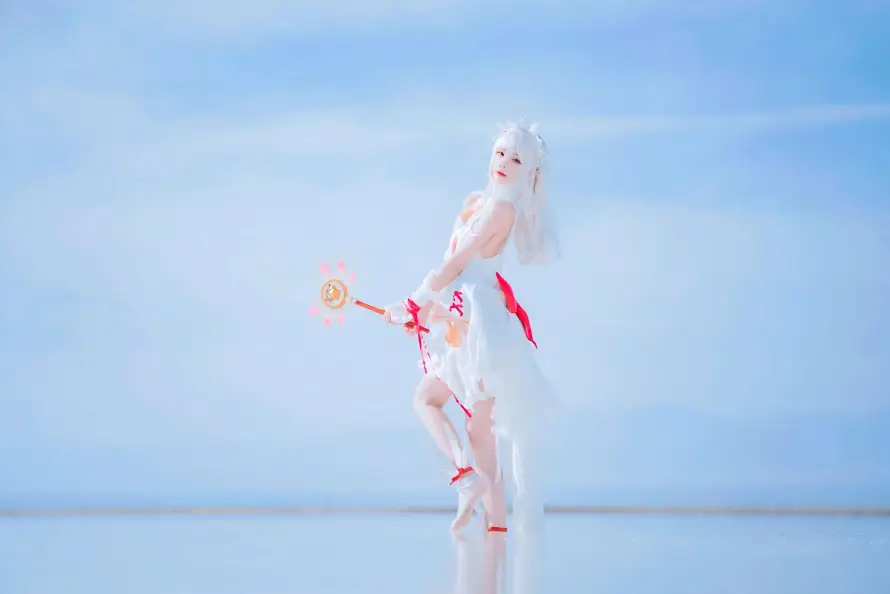 4k清新壁纸 - 美女 - cos - 白衣美女「哲风壁纸」