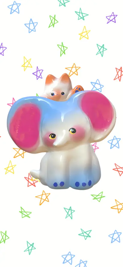 4k陶瓷壁纸 - 治愈 - 小象 - wallpaper「哲风壁纸」