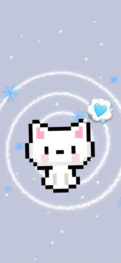 4k简约壁纸 - 可爱 - 治愈 - 像素小猫「哲风壁纸」