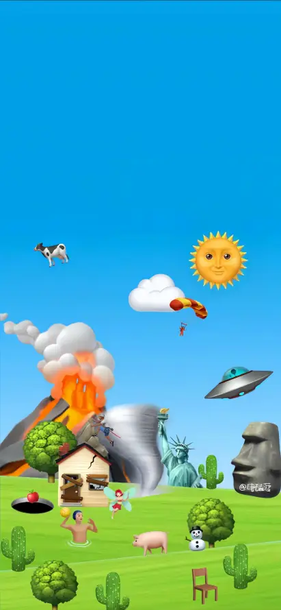 4k动物壁纸 - 卡通 - 太阳 - 抽象「哲风壁纸」