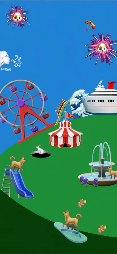 4k卡通壁纸 - 帐篷 - 抽象 - 游轮「哲风壁纸」