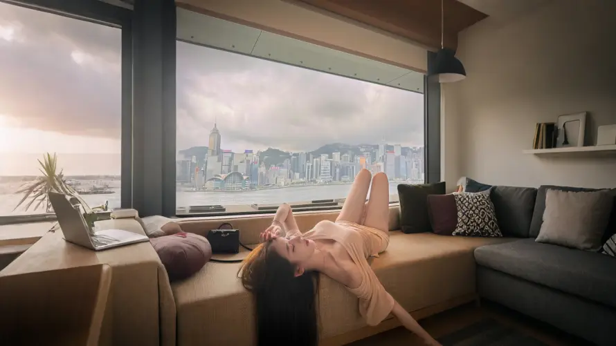 2k室内壁纸-落地窗壁纸和居家-城市景观免费下载「哲风壁纸」