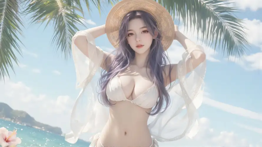 4k云霄壁纸 - 沙滩 - 草帽 - 薄纱「哲风壁纸」 4k云霄壁纸 - 沙滩 - 草帽 - 薄纱「哲风壁纸」