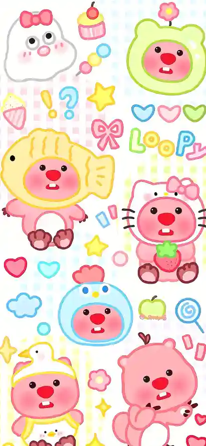 4k卡通壁纸 - 爱心 - 甜品 - 粉色「哲风壁纸」