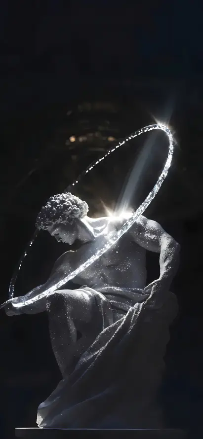 4k光影壁纸 - 光环 - 发光 - 雕像「哲风壁纸」