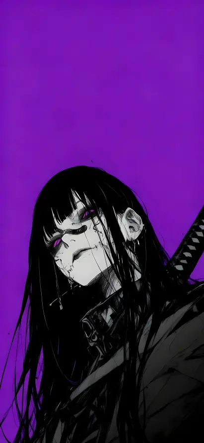 4k女孩壁纸 - 黑发 - 黑衣 - 二次元「哲风壁纸」