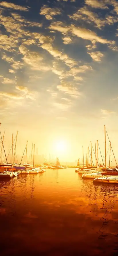 4k壁纸壁纸 - 帆船 - 日落 - 水面「哲风壁纸」