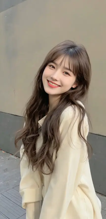 4k甜美壁纸 - 美女 - 街拍 - 长发「哲风壁纸」