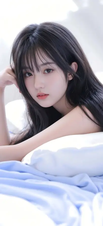 4k清新壁纸 - 美女 - Ios - 枕头上「哲风壁纸」