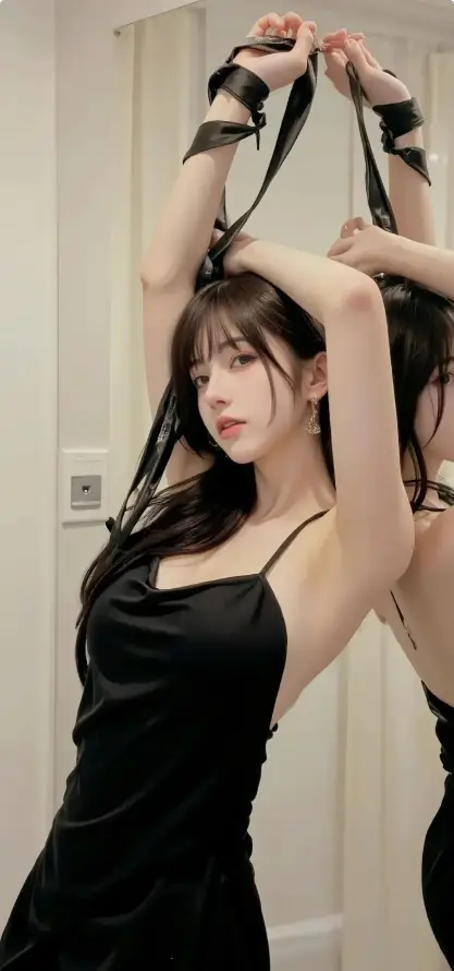 4k室内壁纸 - 美女 - 迷人 - 镜子「哲风壁纸」