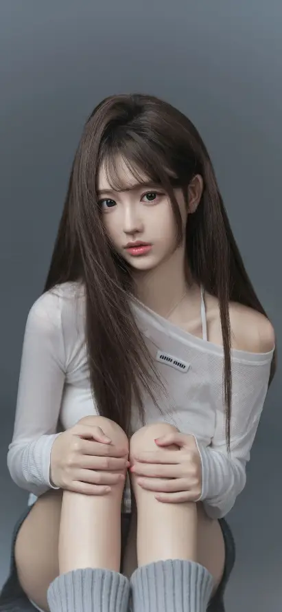 4k美女壁纸 - 长袜 - 露肩 - Ios「哲风壁纸」