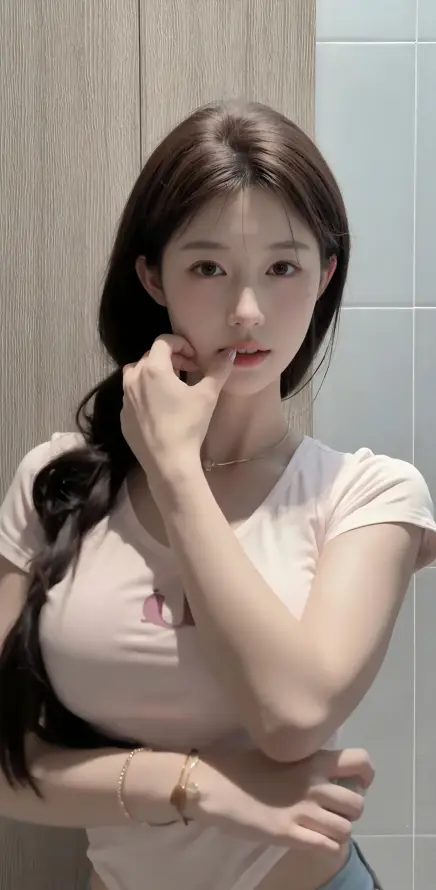 4k室内壁纸 - 穿搭 - 美女 - 长发「哲风壁纸」