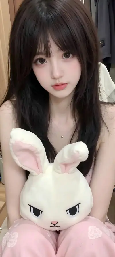 4k可爱壁纸 - 室内 - 美女 - 长发「哲风壁纸」