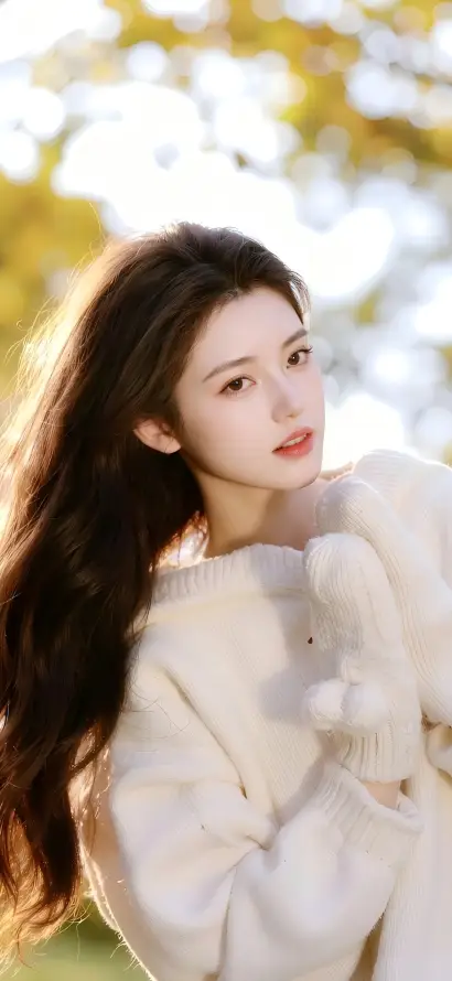 4k户外壁纸 - 美女 - 长发 - 阳光「哲风壁纸」