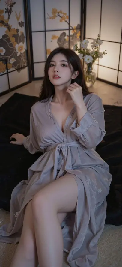 4k坐姿壁纸 - 室内 - 美女 - 迷人「哲风壁纸」