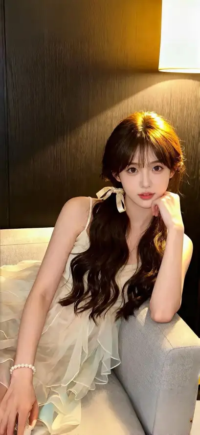 4k室内壁纸 - 美女 - 长发 - Ios「哲风壁纸」