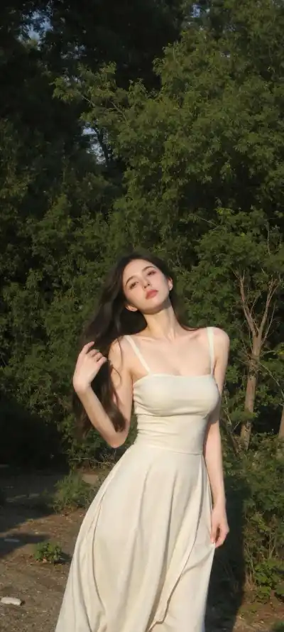 4k优雅壁纸 - 户外 - 树林 - 美女「哲风壁纸」