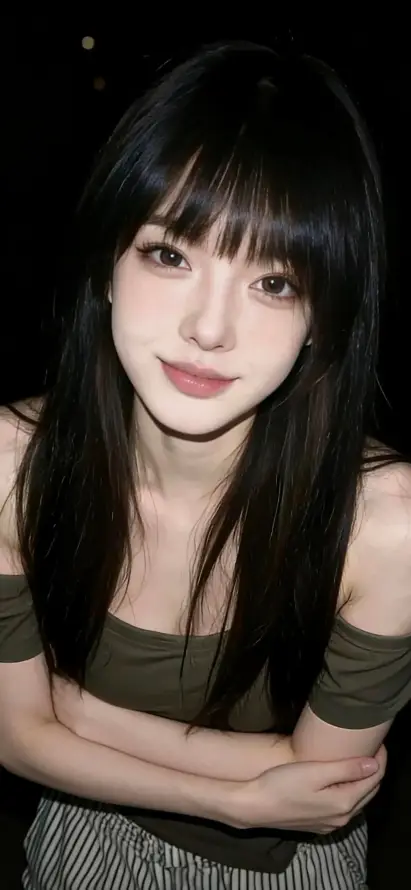 4k气质壁纸 - 绿衣 - 美女 - 长发「哲风壁纸」