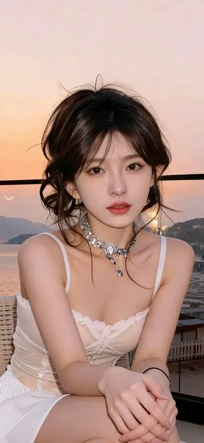 4k山水壁纸 - 户外 - 美女 - 项链「哲风壁纸」