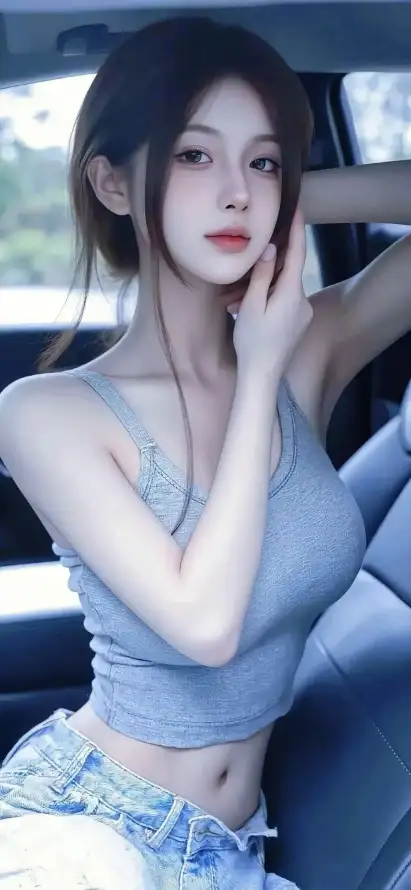 4k时尚壁纸 - 清纯 - 美女 - 车内「哲风壁纸」