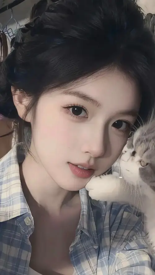 4k居家壁纸 - 清新 - 猫咪 - 美女「哲风壁纸」